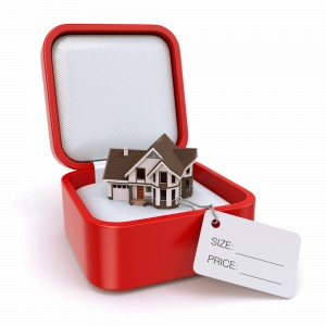 Red Gift Box with House