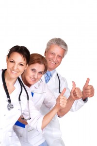 Medical Staff thumps up